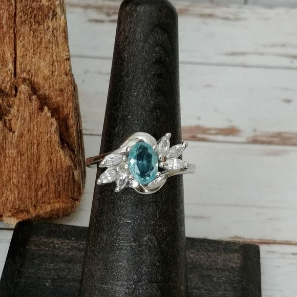 The Girl With Kaleidoscope Eyes Jewelry - Blue Topaz Sterling Silver Ring